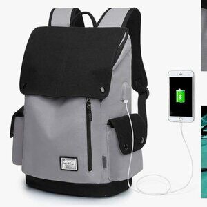 NWT Gray WindTook Laptop backpack for Women & Men,College Computer bag